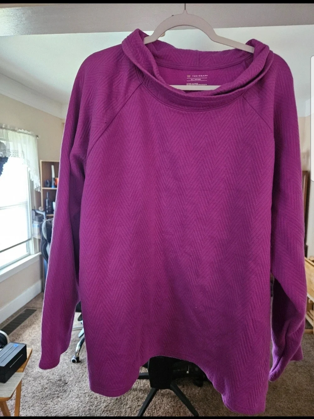 tek gear Purple Funnel Neck Pullover Sweater